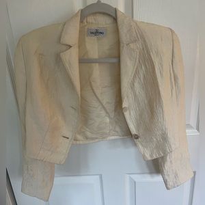 Vintage Valentino Miss V Cropped Cream Jacket